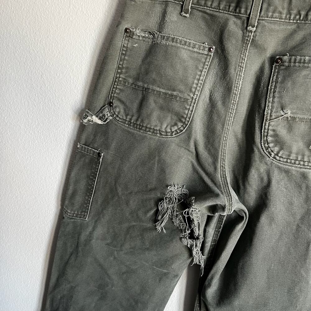 Carhartt B136 MOS green double knee work wear carpenter pants - Picture 5 of 15